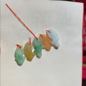 Jade gold fishes for decor